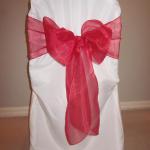 Classic chair covers and organza sashes in a wide number of colors are available. 